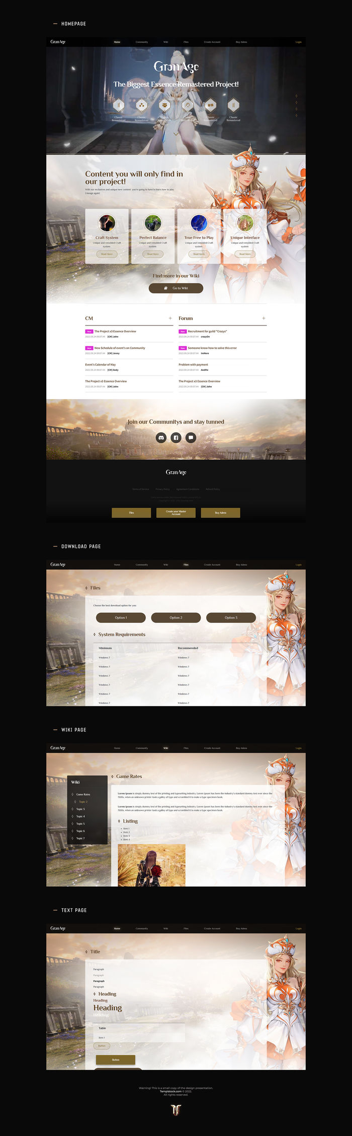 GranAge vol2 Game Landing page