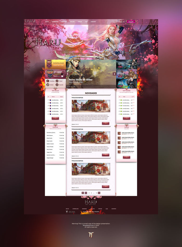 Haru Mu Game Website Template