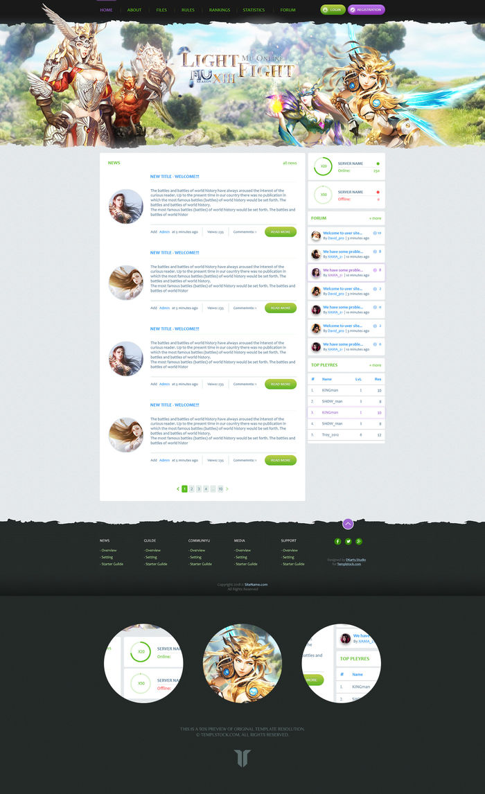 Mu Online Charmed World Game Website Template