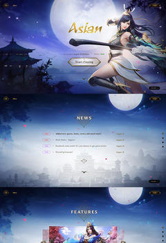 Asian Game Website Template
