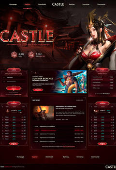 Castle szablon strony internetowej gry
