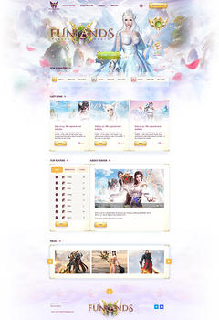 Funlands Perfect World Game Website Template
