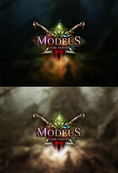 Modeus редактируемый игровой логотип