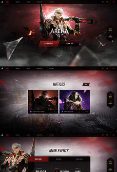 Mu Arena S16 Fullscreen Game Website Template