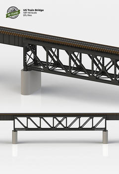 Most kolejowy w USA – pliki H0 (1:87) STL